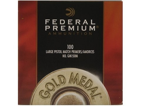 httpsblackhillsshooterssupply.comwp-contentuploads202406WhatsApp-Image-2021-04-10-at-00.49.24-1.jpeg Federal Premium Gold Medal Large Pistol Match Primers #150M Box of 1000 (10 Trays of 100) - Image 1