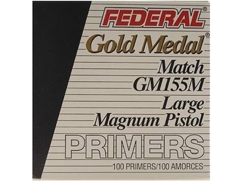 httpsblackhillsshooterssupply.comwp-contentuploads202406WhatsApp-Image-2021-04-10-at-01.14.54.jpeg Federal Premium Gold Medal Large Pistol Magnum Match Primers #155M Box of 1000 (10 Trays of 100) - Image 1