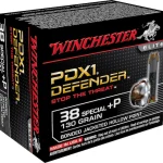 Winchester Defender Ammunition 38 Special +P 130 Grain Bonded Jacketed Hollow Point Box of 20