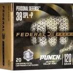 Federal Premium Personal Defense Punch Ammunition 38 Special +P 120 Grain Jacketed Hollow Point