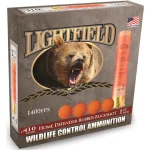 Lightfield Wildlife Control Less Lethal Ammunition 410 Bore 2-1/2″ Rubber Buckshot 4 Pellets Box of 5
