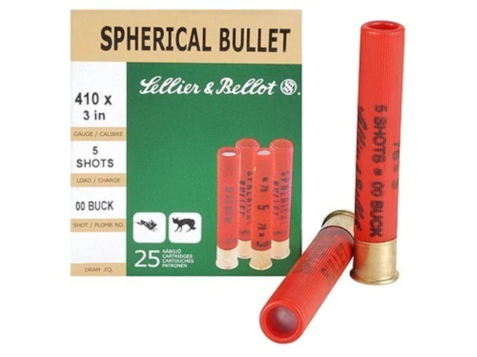 httpsblackhillsshooterssupply.comwp-contentuploads202501698686.webp Sellier & Bellot Ammunition 410 Bore 3″ 00 Buckshot 5 Pellets Box of 25 - Image 1
