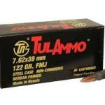 TulAmmo Ammunition 7.62x39mm 122 Grain Full Metal Jacket (Bi-Metal) Steel Case Berdan Primed