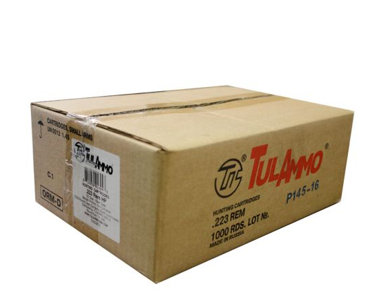 httpsblackhillsshooterssupply.comwp-contentuploads202507tula.png Tula 223 Remington 62gr HP Steel Cased Ammunition 1000rds TA223623-CASE - Image 1