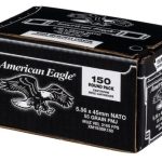 American Eagle 5.56x45mm NATO Ammo 55gr FMJ 150 Round Pack – XM193BK150