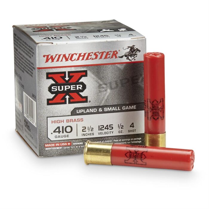 httpsblackhillsshooterssupply.comwp-contentuploads202508159410_ts-700x700-1.jpg Winchester Super-X High Brass Ammunition 410 Bore 500 Rounds - Image 1
