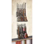 Rack’Em Racks 16 Rifle Double Decker Vertical Rifle Display 2-Rifle Barrel Rests and 1-Buttstock Tray