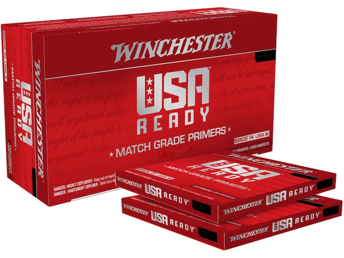 httpsblackhillsshooterssupply.comwp-contentuploads20250825-1.jpg Winchester USA Ready Large Rifle Match Primers Box of 1000 (10 Trays of 100) - Image 1