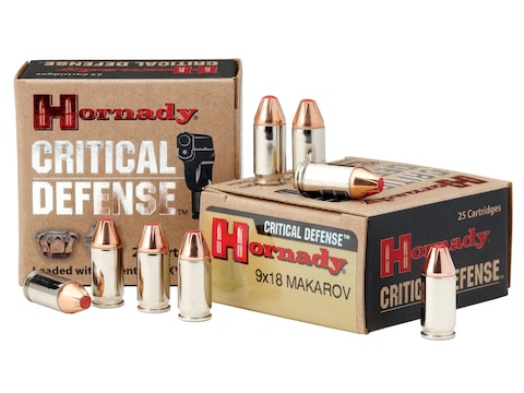 httpsblackhillsshooterssupply.comwp-contentuploads202508990277.jpg Hornady Critical Defense Ammunition 9x18mm (9mm Makarov) 95 Grain FTX Box 500 Rounds - Image 1