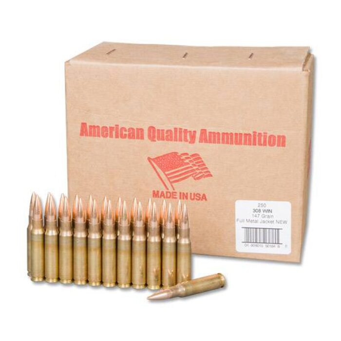 httpsblackhillsshooterssupply.comwp-contentuploads202508American-Quality-.308-Winchester-Ammunition-500-Rounds-FMJ-147-Grains-700x700-1.jpg American Quality .308 Winchester Ammunition 500 Rounds FMJ 147 Grains - Image 1