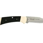 Buck Knives Limited Edition 112 Vintage Ranger Folding Knife 3″ Clip Point 440HC Satin Blade Micarta Handle Black- Blemished