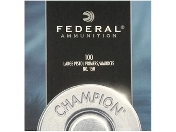 httpsblackhillsshooterssupply.comwp-contentuploads202508Federal-Large-Pistol-Primers-150-Box-of-1000-10-Trays-of-100-600x450-1.webp Federal Large Pistol Primers #150 Box of 1000 (10 Trays of 100) - Image 1
