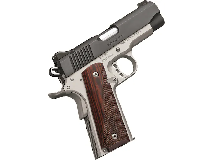 httpsblackhillsshooterssupply.comwp-contentuploads202508Kimber-Pro-Carry-II-Two-Tone-Semi-Automatic-Pistol-45-ACP-422-Barrel-7-Round-Black-Rosewood.webp Kimber Pro Carry II Two-Tone Semi-Automatic Pistol 45 ACP 4″ Barrel 7-Round - Image 1
