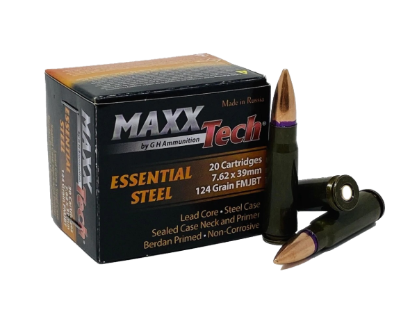 httpsblackhillsshooterssupply.comwp-contentuploads202508Maxxtech-Essential-Steel-7.62x39mm-Ammunition-2.png 7.62x39mm Ammo Available in stock - Image 1