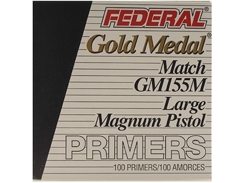 httpsblackhillsshooterssupply.comwp-contentuploads202508WhatsApp-Image-2021-04-10-at-01.14.54.jpeg Federal Premium Gold Medal Large Pistol Magnum Match Primers #155M Box of 1000 (10 Trays of 100) - Image 1