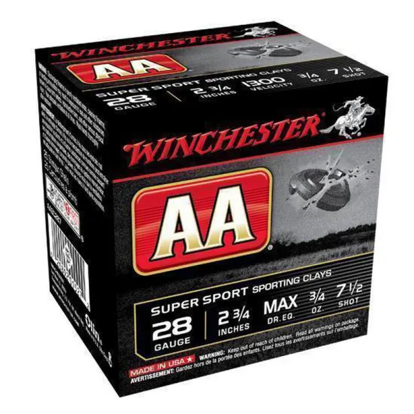 httpsblackhillsshooterssupply.comwp-contentuploads202508Winchester-AA-Super-Sport-28-Gauge-Ammuntion-500-Rounds.webp Winchester AA Super Sport 28 Gauge Ammuntion 500 Rounds - Image 1