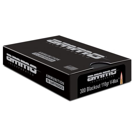 httpsblackhillsshooterssupply.comwp-contentuploads202508ammo-inc-signature-110-gr-v-max-300-blackout-ammunition_-20-rounds.jpg Ammo Inc. 300 Blackout 110 grain V-Max Ammunition – 200 Rounds - Image 1