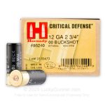 12 ga – 2-3/4″ – 00 Buck – Critical Defense – Hornady – 100 Rounds