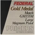 Federal Premium Gold Medal Large Pistol Magnum Match Primers #155M Box of 1000 (10 Trays of 100)