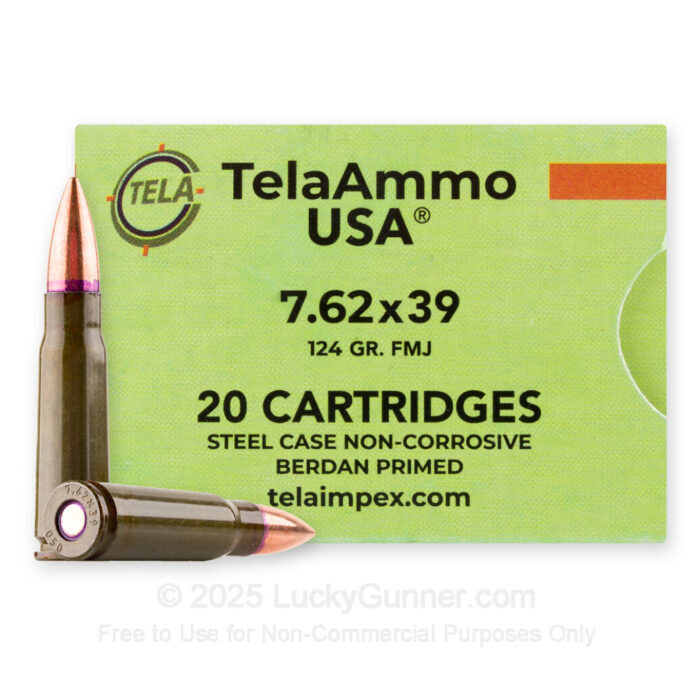 httpsblackhillsshooterssupply.comwp-contentuploads202508hrhethje-700x700-1.jpg 7.62×39 – 124 Grain FMJ – Tela Impex – 1000 Rounds - Image 1
