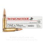 7.62×51 – 149 Grain FMJ M80 – Winchester – 500 Rounds