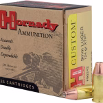 Hornady Custom 9mm Luger Ammo 124 Grain Hornady XTP Jacketed Hollow Point Box of 25