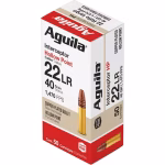 Aguila Interceptor 22LR Ammo 40 Grain Plated Hollow Point