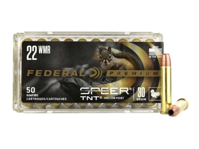 httpsblackhillsshooterssupply.comwp-contentuploads202511PY-P-3693_Federal-Premium-22-WMR_1714568402-1200x900-1-700x525-1.jpg Federal Premium Varmint & Predator Speer TNT 22WMR Ammunition - Image 1