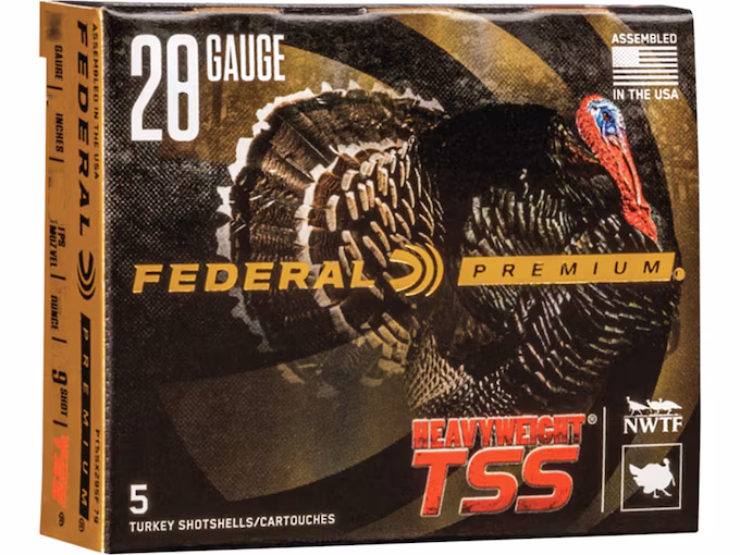 httpsblackhillsshooterssupply.comwp-contentuploads202511cnkjkl.avif Federal Premium Heavyweight TSS Turkey 28 Gauge Tungsten Ammo - Image 1