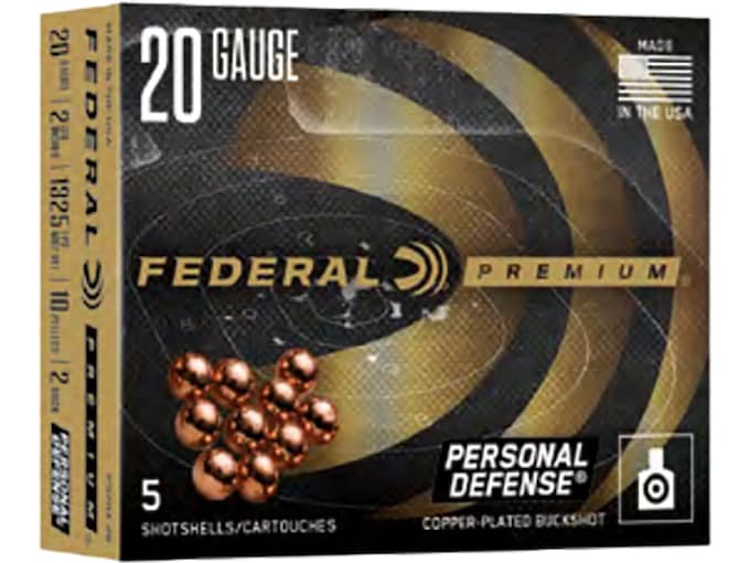 httpsblackhillsshooterssupply.comwp-contentuploads202511fjuryururuiruyjk.jpg Federal Premium Personal Defense 20 Gauge 2-3/4″ #2 Buckshot Ammo 10 Pellets Flitecontrol Wad - Image 1