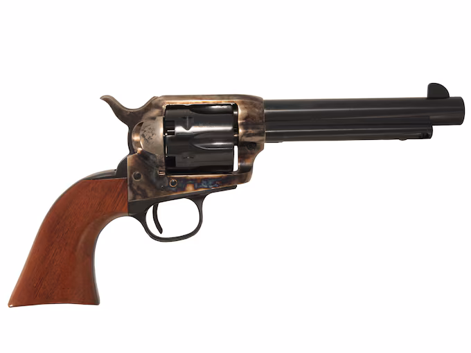 httpsblackhillsshooterssupply.comwp-contentuploads202511gggg4tgggg.avif Uberti 1873 Cattleman Black Powder Revolver 44 Caliber 5.5″ Blued Barrel Case Hardened Frame Walnut Grip - Image 1