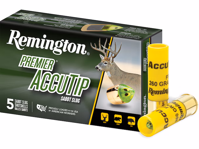 httpsblackhillsshooterssupply.comwp-contentuploads202511jhfh.avif Remington Premier AccuTip 20 Gauge Sabot Slug 3″ 260 Grain - Image 1