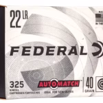 Federal AutoMatch Target 22LR 40gr LRN 325 Rounds – AutoMatch Target Rimfire 22 Long Rifle, Long Round Nose, 40 Grains