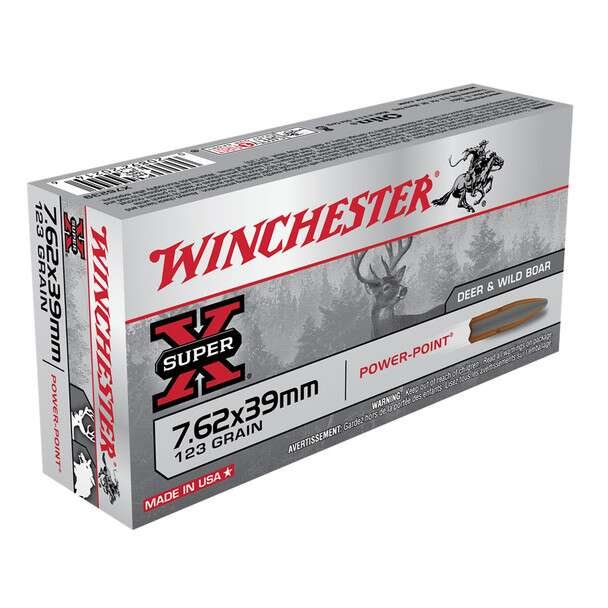 httpsblackhillsshooterssupply.comwp-contentuploads202511media__56960-608x608-1.jpg WINCHESTER Super-X 7.62x39mm 123Gr PP 200rd Box Rifle Ammo (X76239) - Image 1