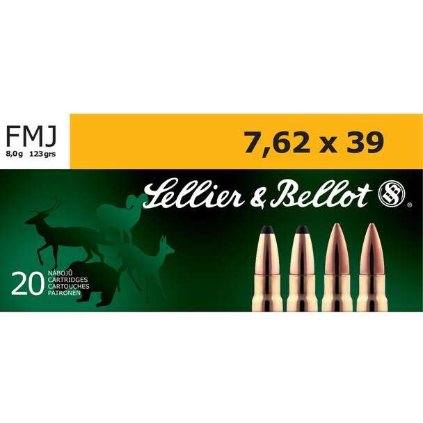 httpsblackhillsshooterssupply.comwp-contentuploads202511media__74536-608x608-1.jpg SELLIER & BELLOT 7.62×39 124Gr FMJ Rifle Ammo 500 Round Box (SB76239A) - Image 1