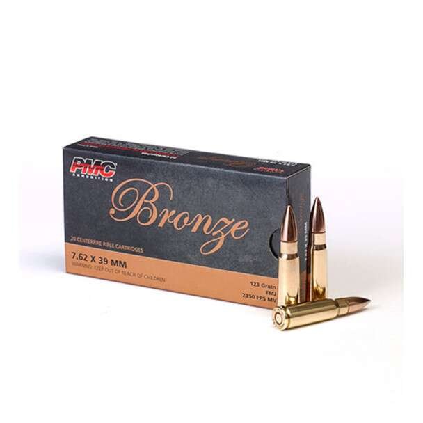 httpsblackhillsshooterssupply.comwp-contentuploads202511media__90440-608x608-1.jpg PMC Bronze 7.62×39 FMJ 123Gr 500rd Case Rifle Ammo (7.62A-CASE) - Image 1