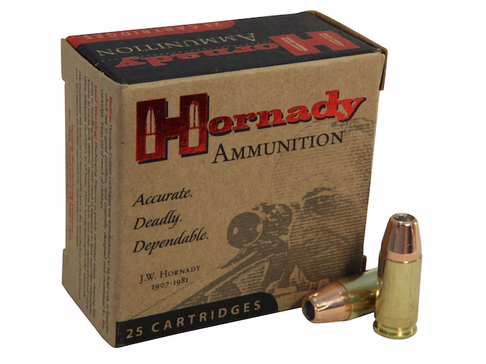httpsblackhillsshooterssupply.comwp-contentuploads202511rth4h45.avif Hornady Custom 9mm Luger Ammo 147 Grain Hornady XTP Jacketed Hollow Point Box of 25 - Image 1