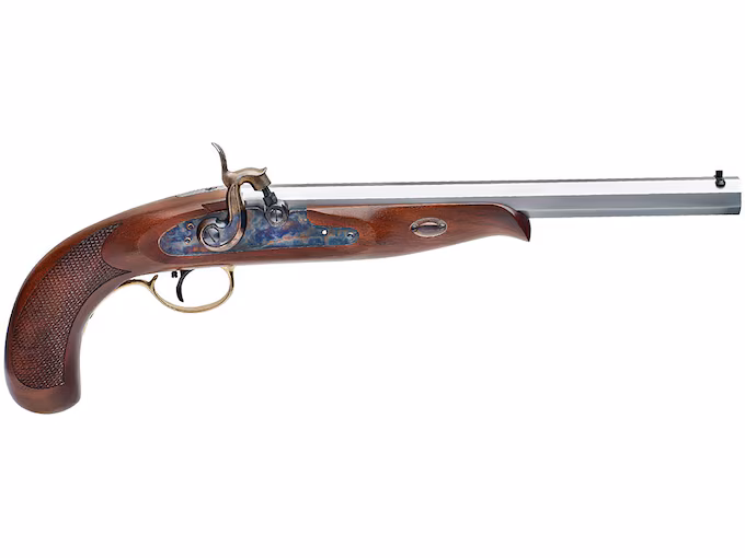 httpsblackhillsshooterssupply.comwp-contentuploads202511thntt.avif Pedersoli Continental Percussion Muzzleloading Pistol 45 Caliber 11″ Chrome Barrel Walnut Stock - Image 1