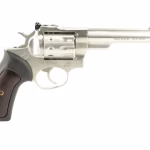Ruger GP100 Rimfire 22 Long Rifle Revolver 5.5″ Stainless Barrel 10 Round Brown Grip