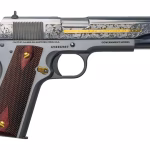 Colt 1911 Heritage 38 Super +P Pistol 5″ Barrel 9+1 Round Stainless Slide Walnut Grip Stainless Frame