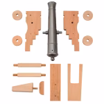 Traditions Mini Old Ironsides Black Powder Cannon Kit 50 Caliber Steel Barrel Hardwood Carriage