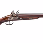 Pedersoli Howdah Hunter Double Barrel Flintlock Shotgun 20 Gauge 10″ Browned Barrel Walnut Stock
