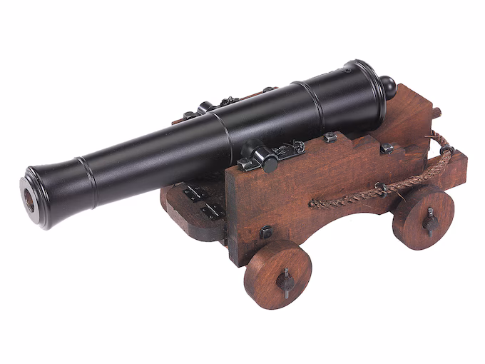 httpsblackhillsshooterssupply.comwp-contentuploads202512gt4g4tg4.avif Traditions Old Ironsides Black Powder Cannon 69 Caliber Steel Barrel Hardwoods Carriage - Image 1