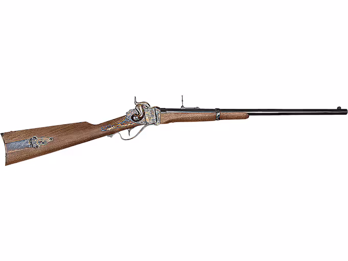httpsblackhillsshooterssupply.comwp-contentuploads202512jmtmtmtmt.avif Pedersoli 1859 Sharps Cavalry Carbine 54 Caliber Muzzleloading Rifle 22″ Blued Barrel Walnut Stock - Image 1
