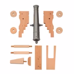 Traditions Old Ironsides Black Powder Cannon Kit 69 Caliber Steel Barrel Hardwood Carriage