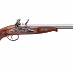 Pedersoli Continental Flintlock Pistol 45 Caliber 11″ Chrome Barrel Walnut Stock