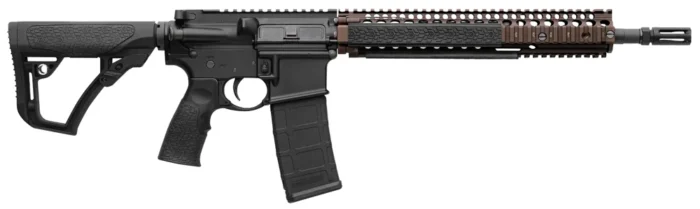 httpsblackhillsshooterssupply.comwp-contentuploads202603davdv-700x209-1.webp Daniel Defense 0208806027011 DDM4 M4A1 5.56x45mm NATO 30+1 14.50″ Threaded Barrel, Black Hard Coat Anodized Receiver, 6 Position Stock w/SoftTouch Overmolding, Flat Dark Earth Handguard - Image 1