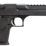 Magnum Research DE44 Desert Eagle Mark XIX 44 Rem Mag Caliber with 6″ Picatinny Rail Barrel, 8+1 Capacity, Overall Black Finish Carbon Steel, Beavertail Frame, Serrated Slide & Rubber Grip